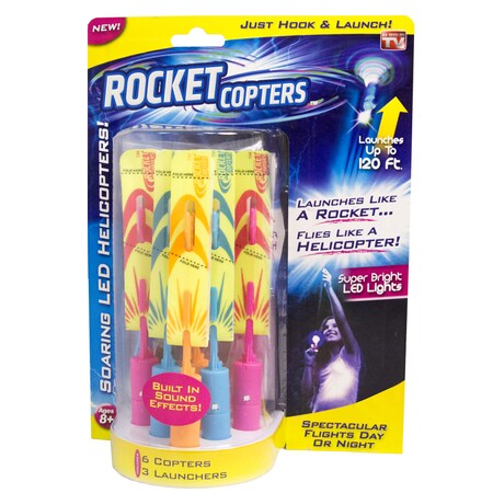 Rocket Copter Led Rocket Copters 6Pk ROCKCOPOG